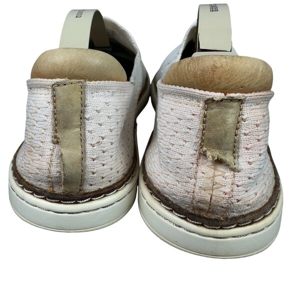 UGG Sammy Knit Slip-On Sneakers Womens Size 7 White Leather Flats - Picture 5 of 11